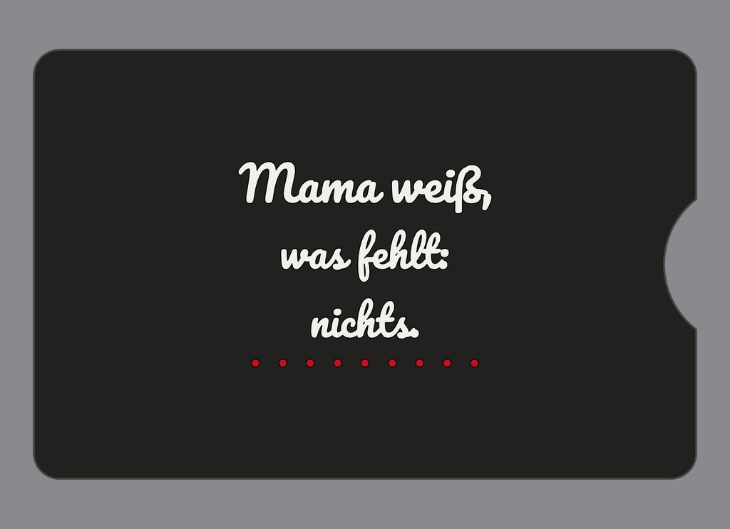 Display-Abdeckung passend für Thermomix TM6 – Mama weiß, was fehlt: nichts. | mehrfarbig, Wunschfarbe möglich
