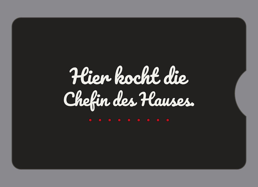Display-Abdeckung passend für Thermomix TM6 – Hier kocht die Chefin des Hauses. | mehrfarbig, Wunschfarbe möglich