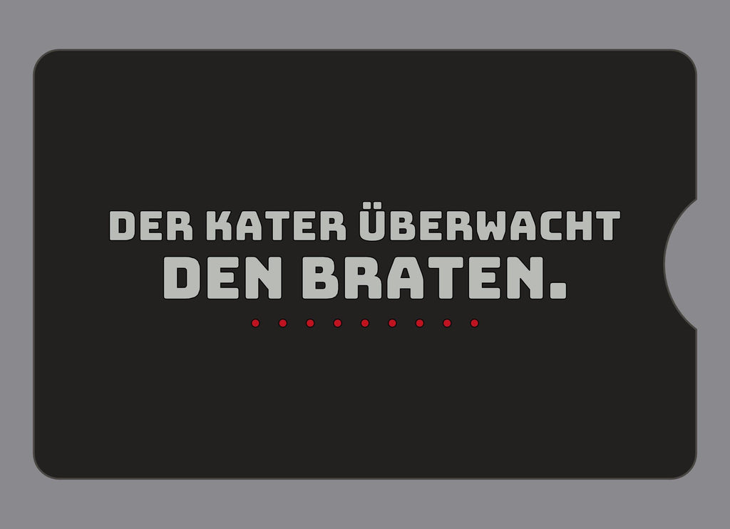 Display-Abdeckung passend für Thermomix TM6 – Der Kater überwacht den Braten. | mehrfarbig, Wunschfarbe möglich