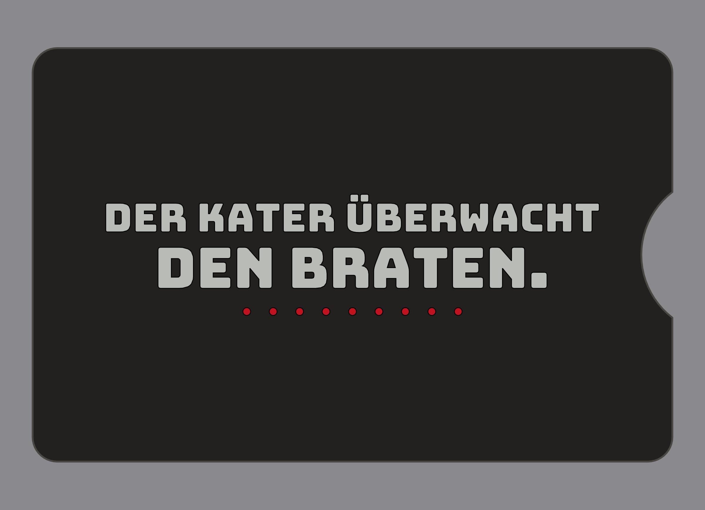 Display-Abdeckung passend für Thermomix TM6 – Der Kater überwacht den Braten. | mehrfarbig, Wunschfarbe möglich