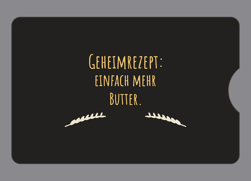 Display-Abdeckung passend für Thermomix TM6 – Geheimrezept: einfach mehr Butter. | mehrfarbig, Wunschfarbe möglich