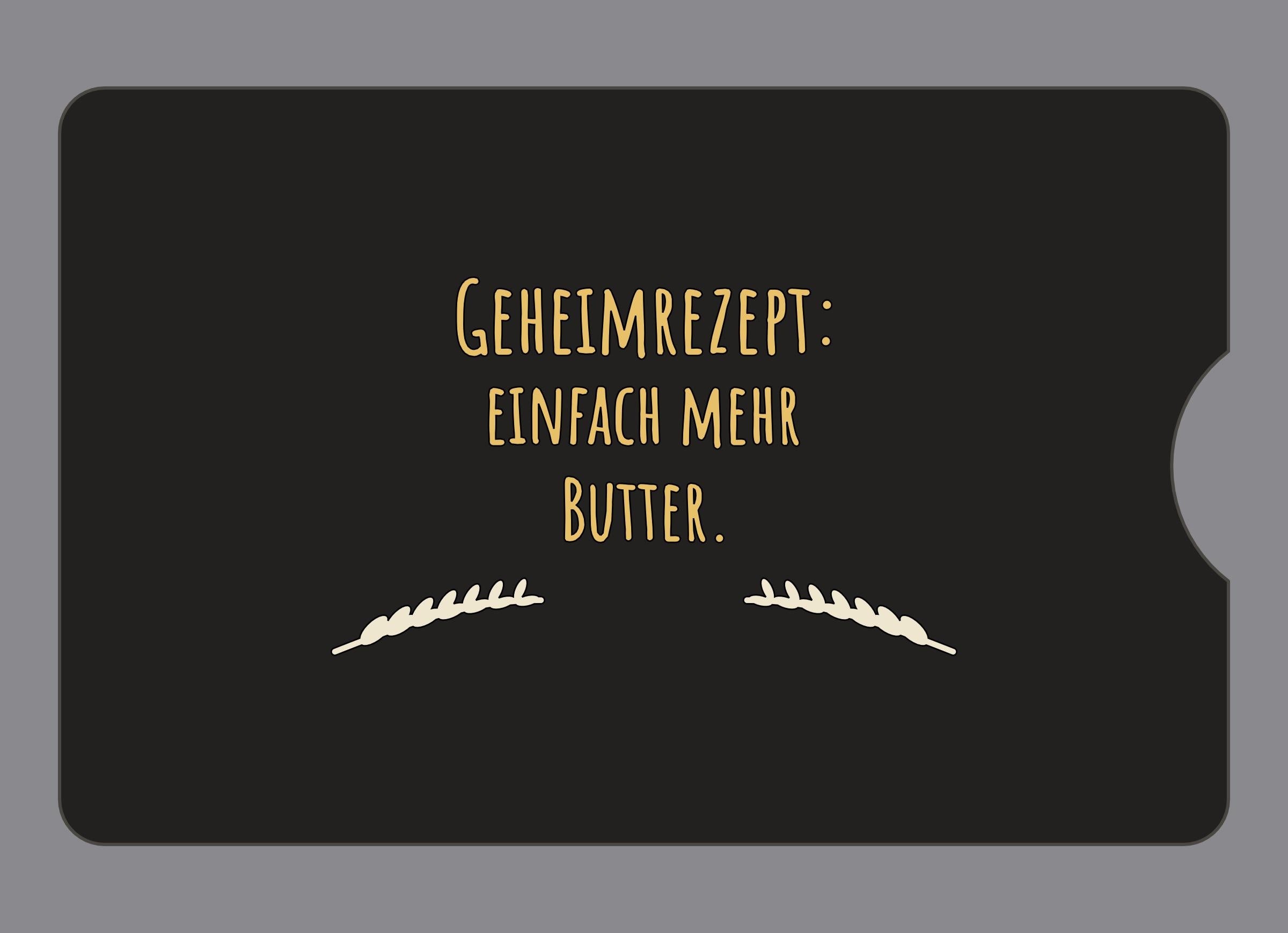 Display-Abdeckung passend für Thermomix TM6 – Geheimrezept: einfach mehr Butter. | mehrfarbig, Wunschfarbe möglich