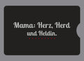 Display-Abdeckung passend für Thermomix TM6 – Mama: Herz, Herd und Heldin. | mehrfarbig, Wunschfarbe möglich