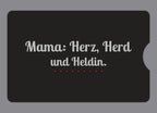 Display-Abdeckung passend für Thermomix TM6 – Mama: Herz, Herd und Heldin. | mehrfarbig, Wunschfarbe möglich