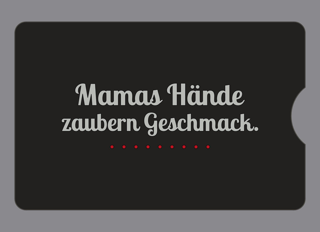 Display-Abdeckung passend für Thermomix TM6 – Mamas Hände zaubern Geschmack. | mehrfarbig, Wunschfarbe möglich