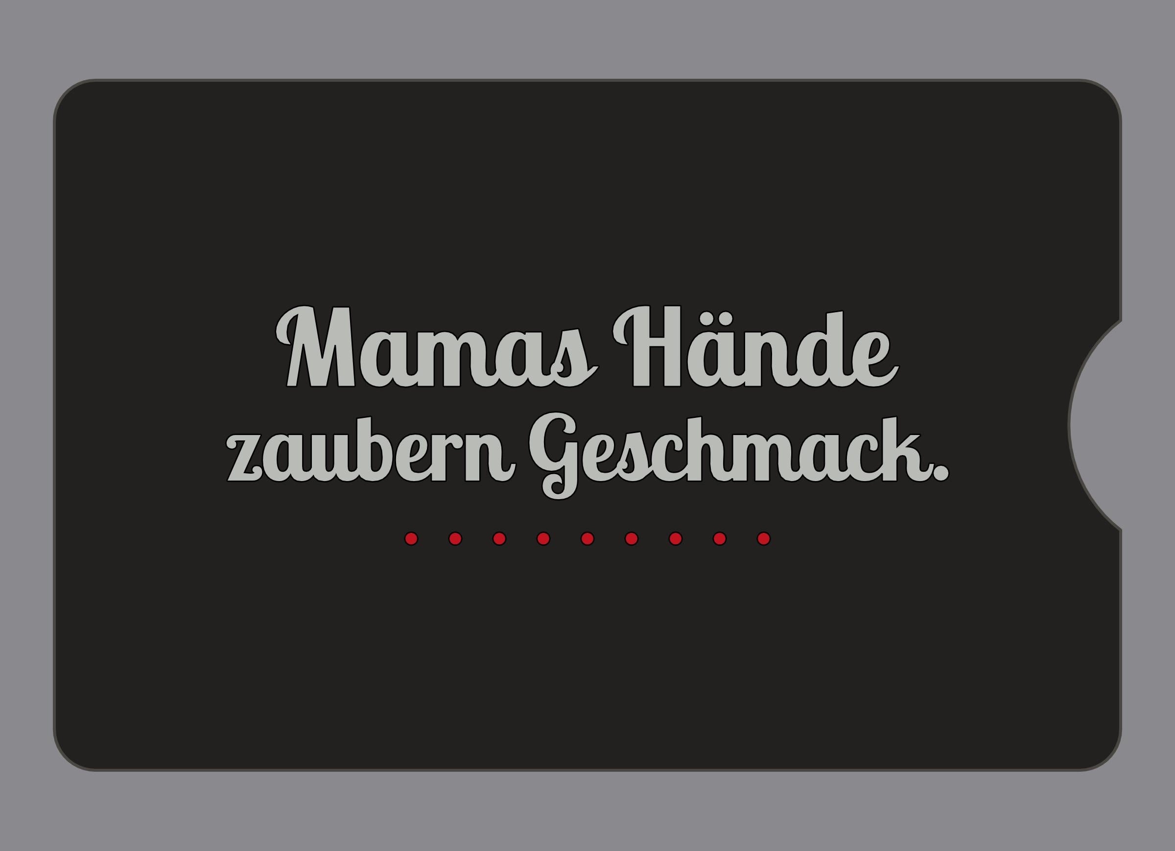 Display-Abdeckung passend für Thermomix TM6 – Mamas Hände zaubern Geschmack. | mehrfarbig, Wunschfarbe möglich
