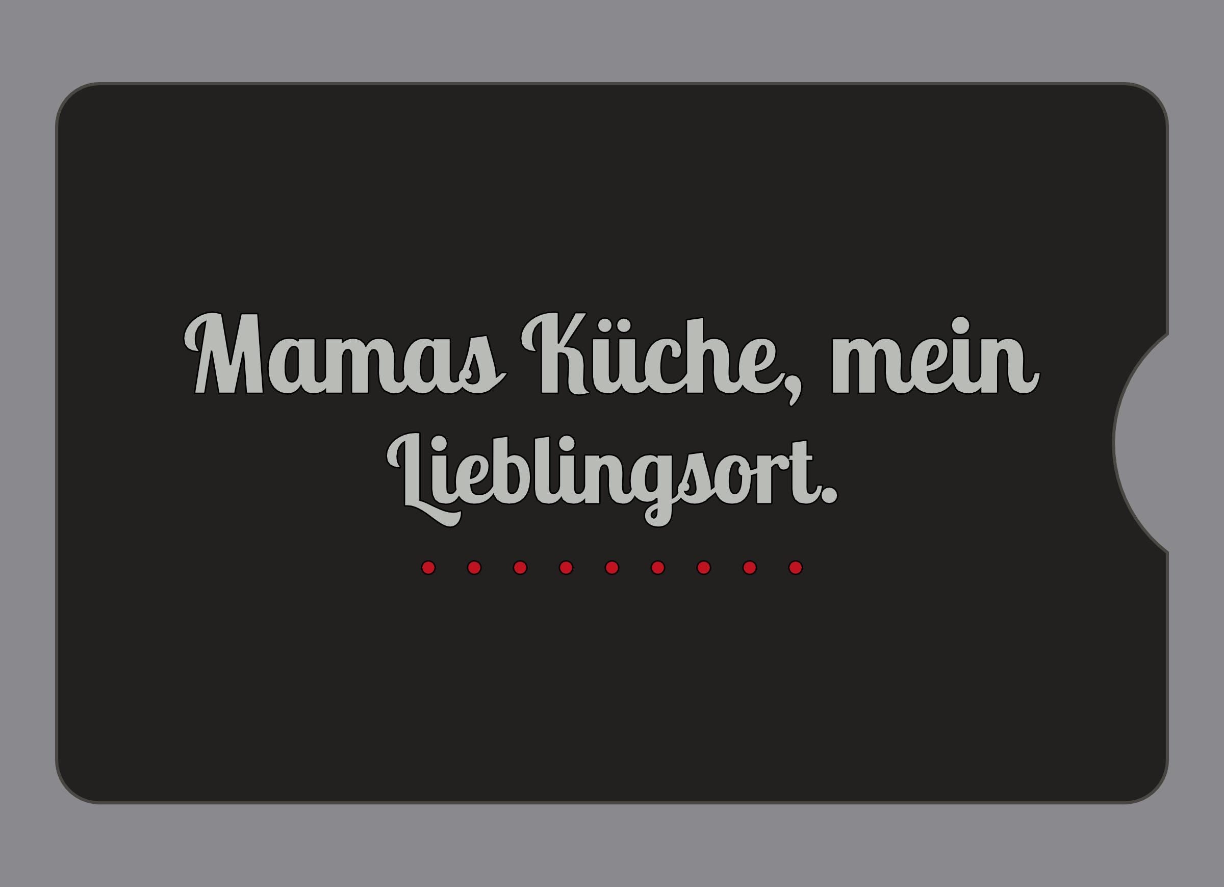 Display-Abdeckung passend für Thermomix TM6 – Mamas Küche, mein Lieblingsort. | mehrfarbig, Wunschfarbe möglich