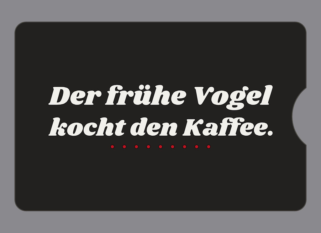 Display-Abdeckung passend für Thermomix TM6 – Der frühe Vogel kocht den Kaffee. | mehrfarbig, Wunschfarbe möglich
