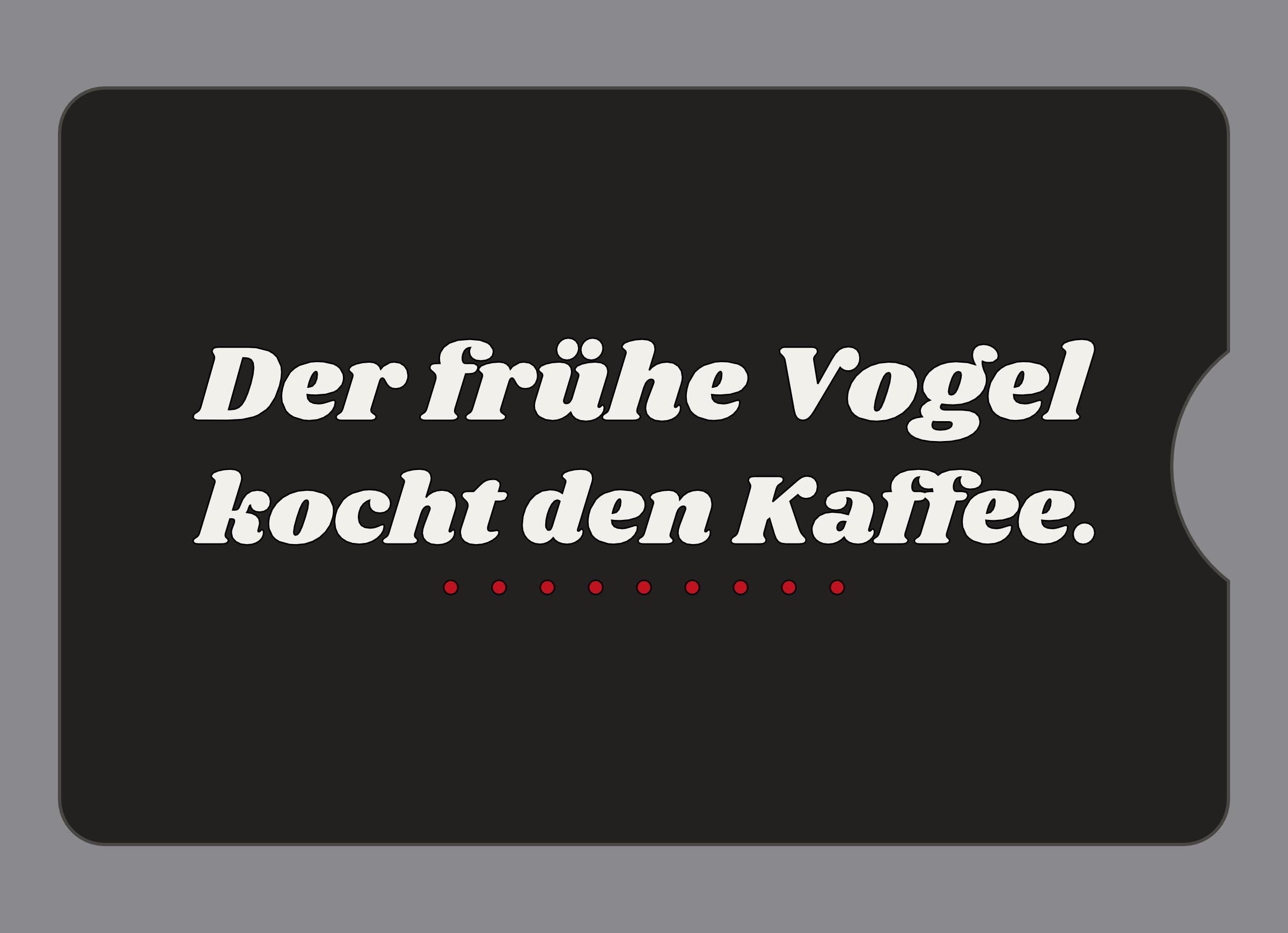 Display-Abdeckung passend für Thermomix TM6 – Der frühe Vogel kocht den Kaffee. | mehrfarbig, Wunschfarbe möglich