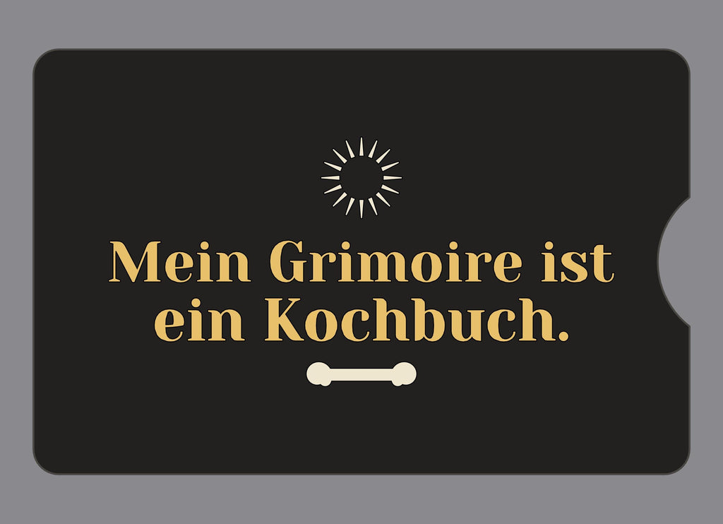 Display-Abdeckung passend für Thermomix TM6 – Mein Grimoire ist ein Kochbuch. | mehrfarbig, Wunschfarbe möglich