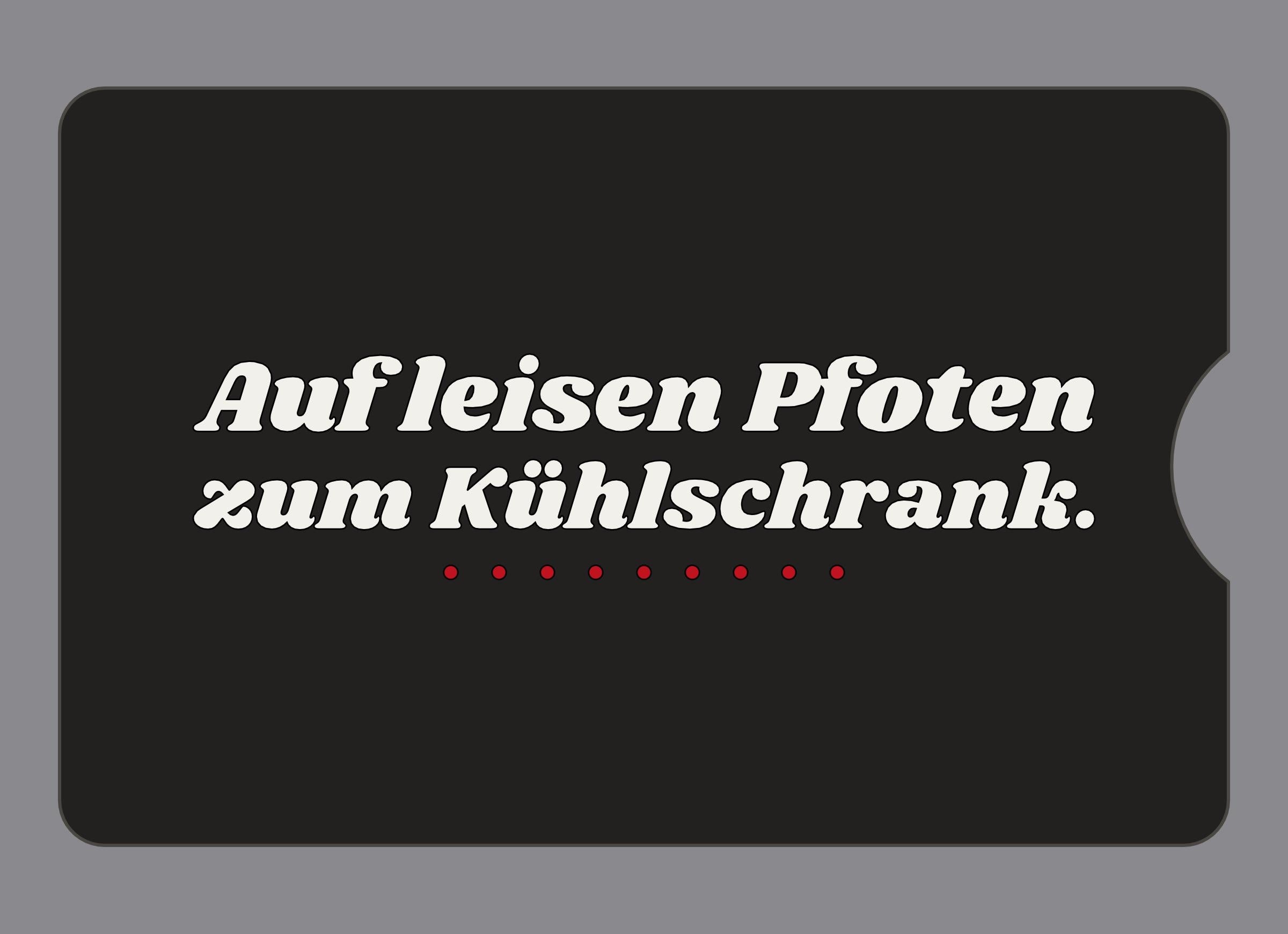 Display-Abdeckung passend für Thermomix TM6 – Auf leisen Pfoten zum Kühlschrank. | mehrfarbig, Wunschfarbe möglich