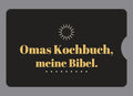 Display-Abdeckung passend für Thermomix TM6 – Omas Kochbuch, meine Bibel. | mehrfarbig, Wunschfarbe möglich