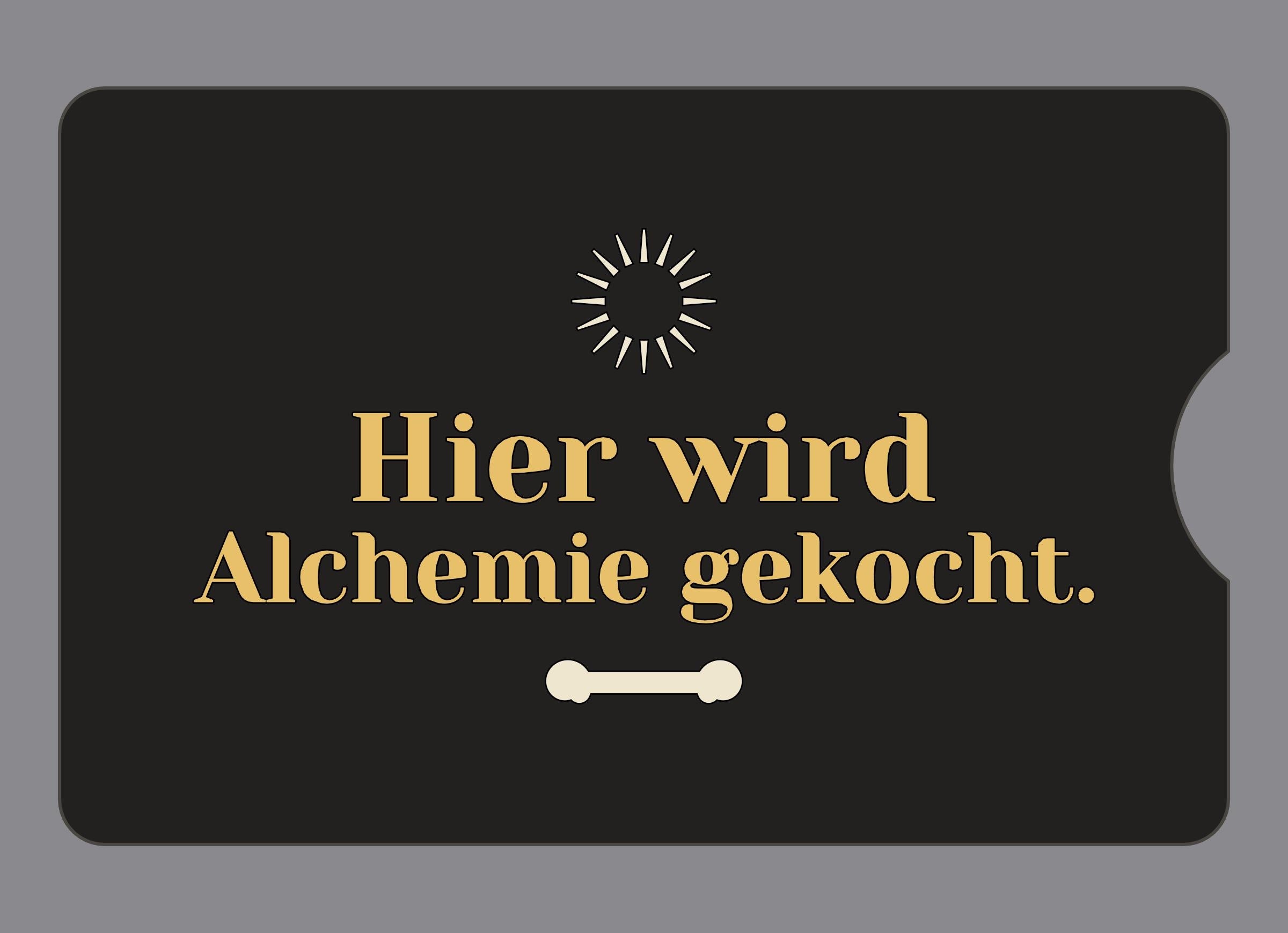 Display-Abdeckung passend für Thermomix TM6 – Hier wird Alchemie gekocht. | mehrfarbig, Wunschfarbe möglich