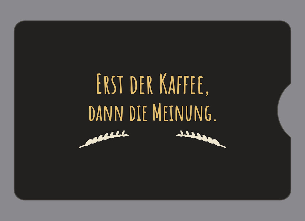 Display-Abdeckung passend für Thermomix TM6 – Erst der Kaffee, dann die Meinung. | mehrfarbig, Wunschfarbe möglich