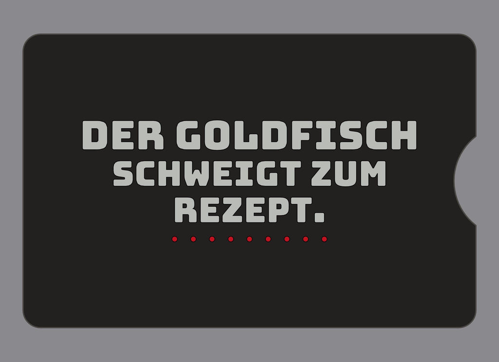 Display-Abdeckung passend für Thermomix TM6 – Der Goldfisch schweigt zum Rezept. | mehrfarbig, Wunschfarbe möglich