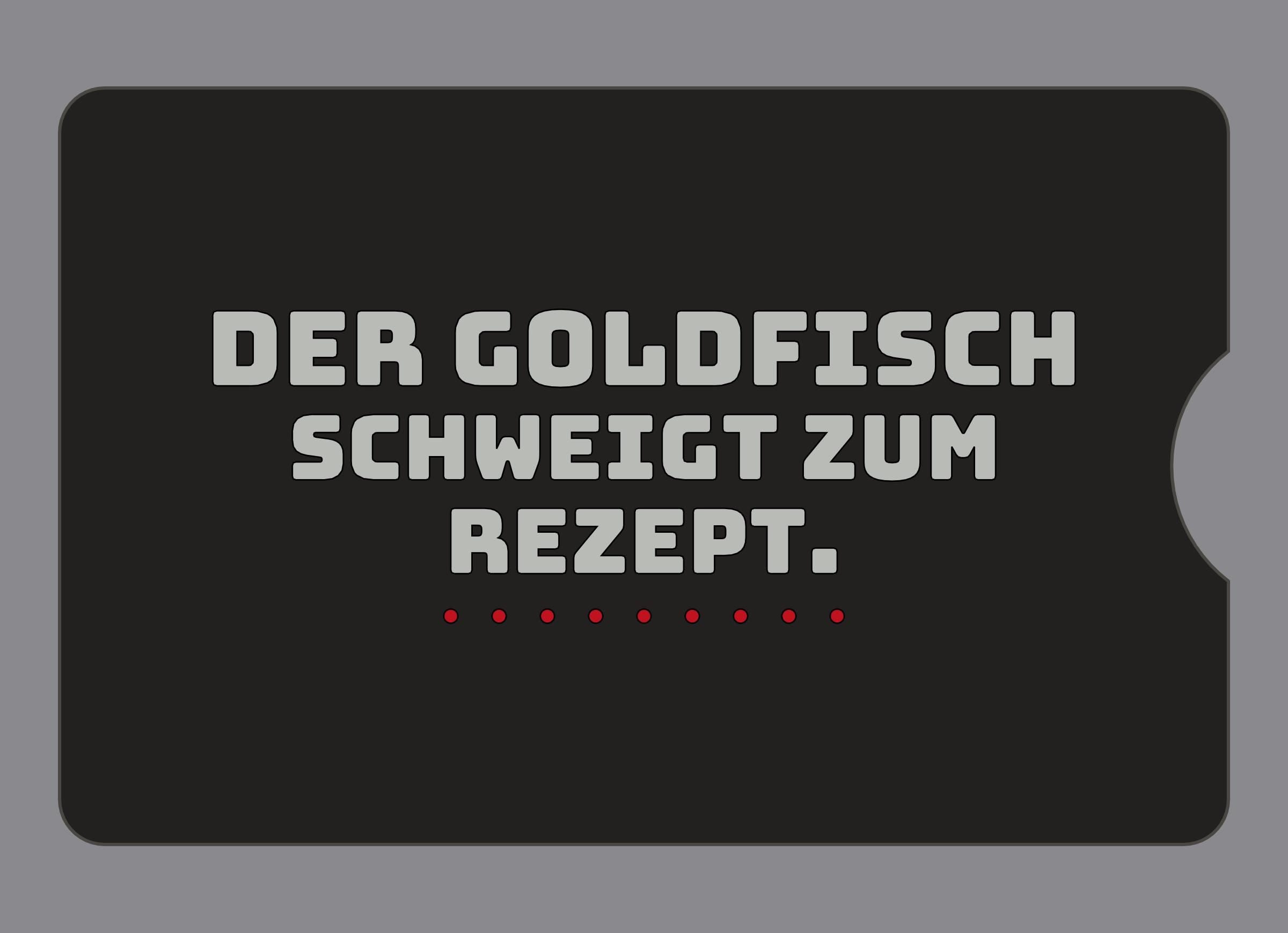 Display-Abdeckung passend für Thermomix TM6 – Der Goldfisch schweigt zum Rezept. | mehrfarbig, Wunschfarbe möglich