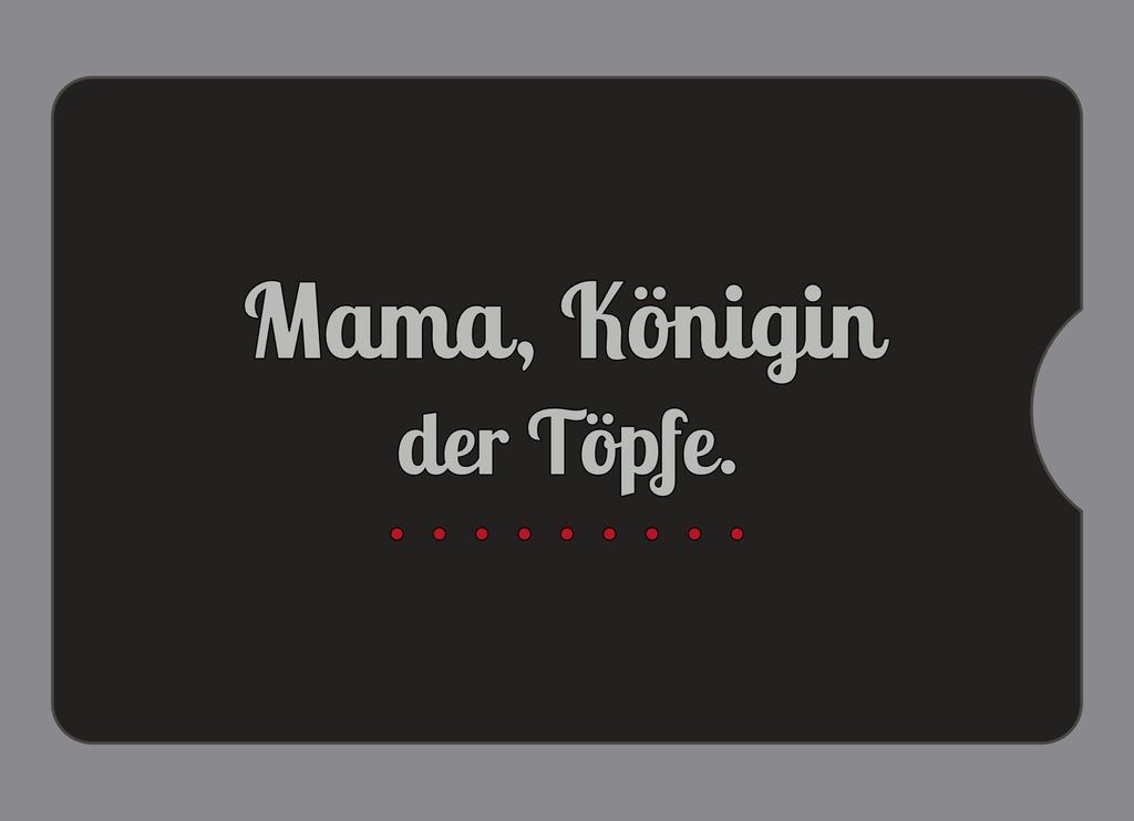 Display-Abdeckung passend für Thermomix TM6 – Mama, Königin der Töpfe. | mehrfarbig, Wunschfarbe möglich
