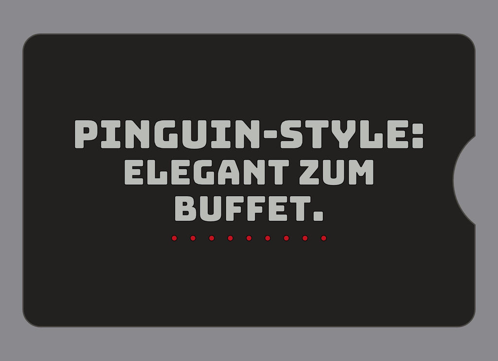 Display-Abdeckung passend für Thermomix TM6 – Pinguin-Style: Elegant zum Buffet. | mehrfarbig, Wunschfarbe möglich