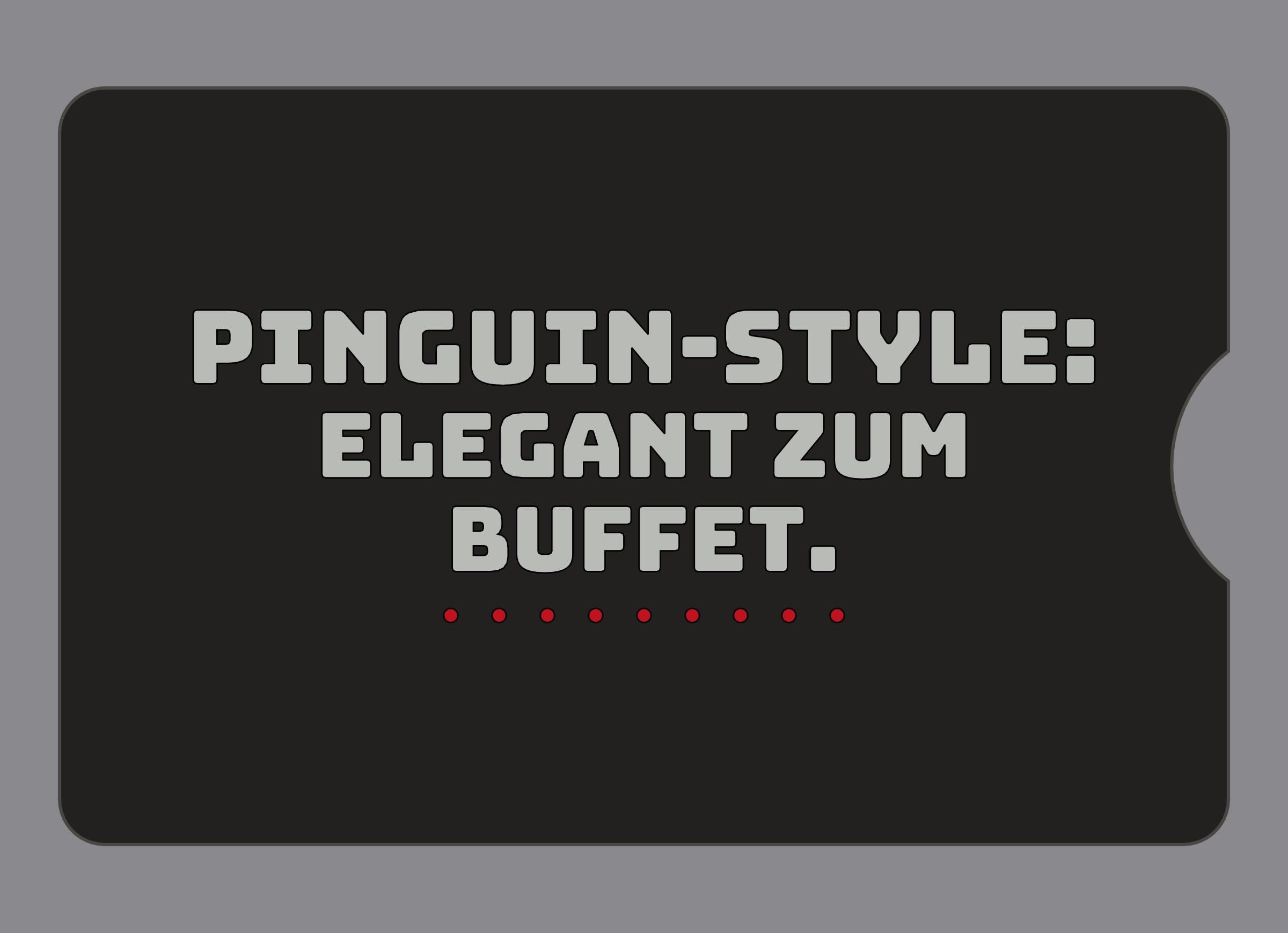 Display-Abdeckung passend für Thermomix TM6 – Pinguin-Style: Elegant zum Buffet. | mehrfarbig, Wunschfarbe möglich
