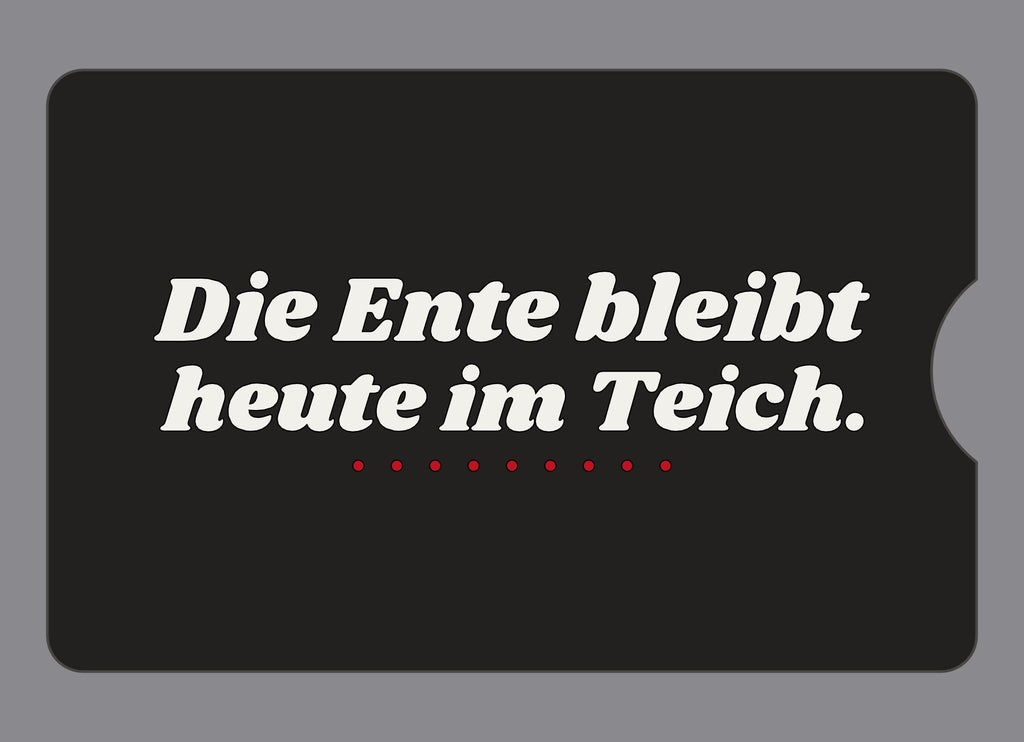 Display-Abdeckung passend für Thermomix TM6 – Die Ente bleibt heute im Teich. | mehrfarbig, Wunschfarbe möglich