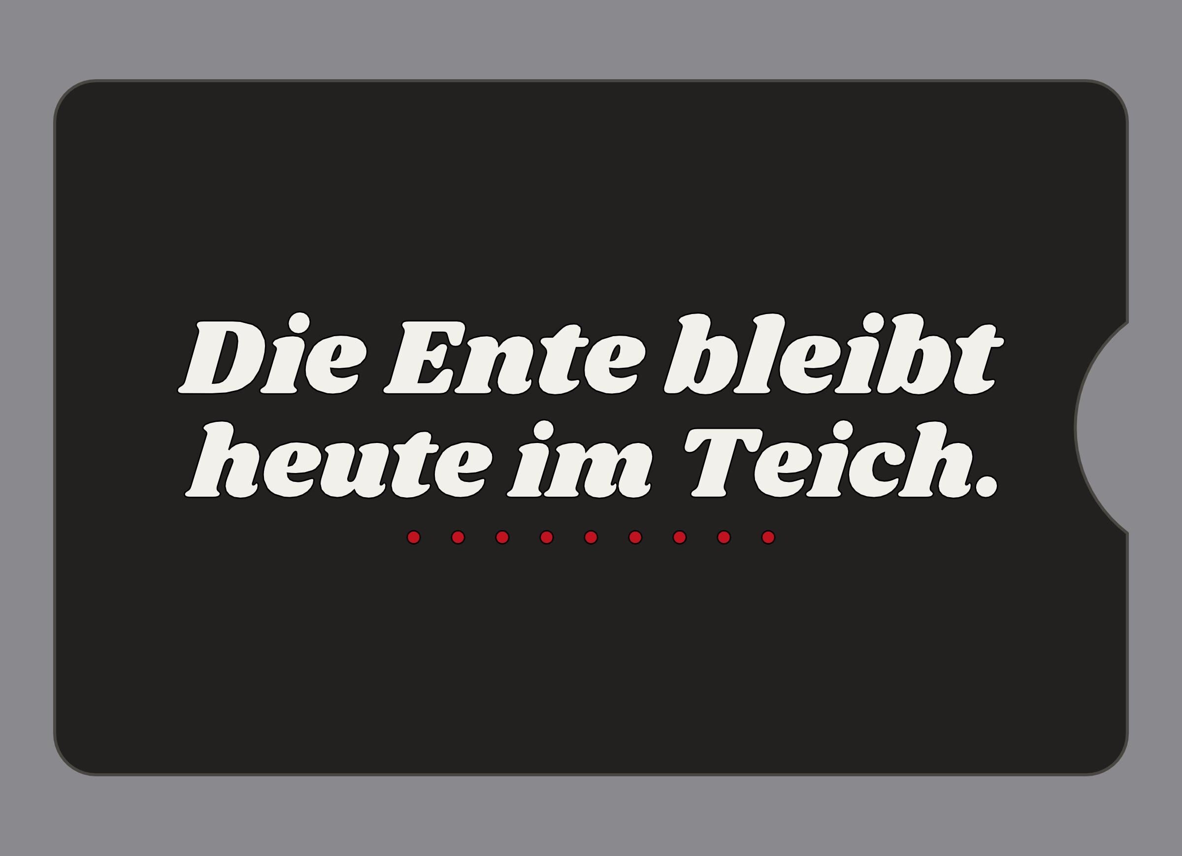 Display-Abdeckung passend für Thermomix TM6 – Die Ente bleibt heute im Teich. | mehrfarbig, Wunschfarbe möglich