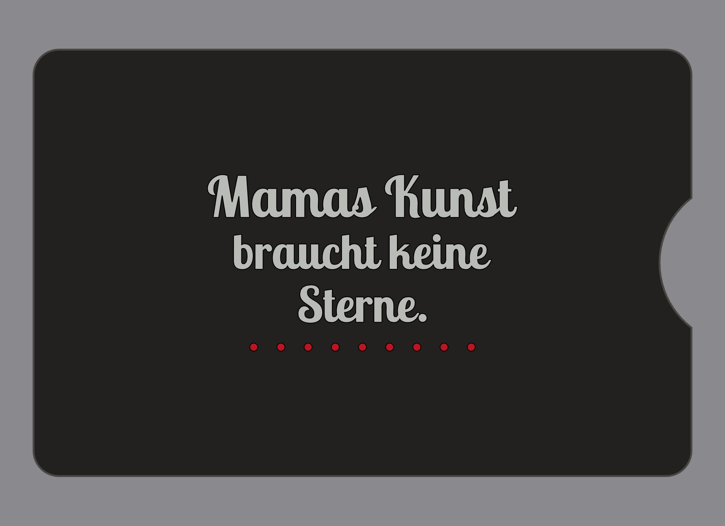 Display-Abdeckung passend für Thermomix TM6 – Mamas Kunst braucht keine Sterne. | mehrfarbig, Wunschfarbe möglich