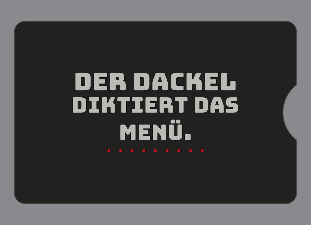 Display-Abdeckung passend für Thermomix TM6 – Der Dackel diktiert das Menü. | mehrfarbig, Wunschfarbe möglich