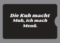 Display-Abdeckung passend für Thermomix TM6 – Die Kuh macht Muh, ich mach Menü. | mehrfarbig, Wunschfarbe möglich