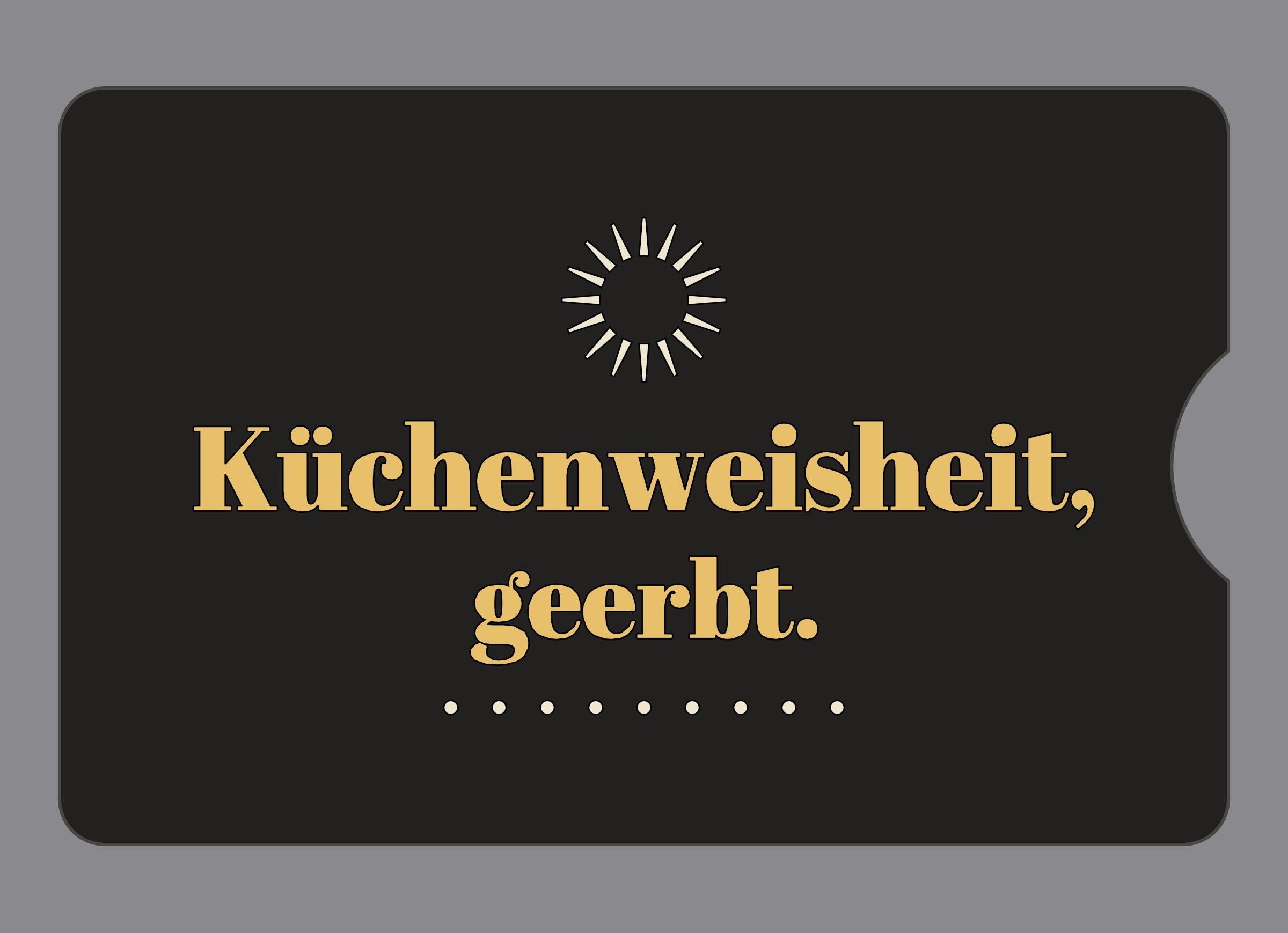 Display-Abdeckung passend für Thermomix TM6 – Küchenweisheit, geerbt. | mehrfarbig, Wunschfarbe möglich