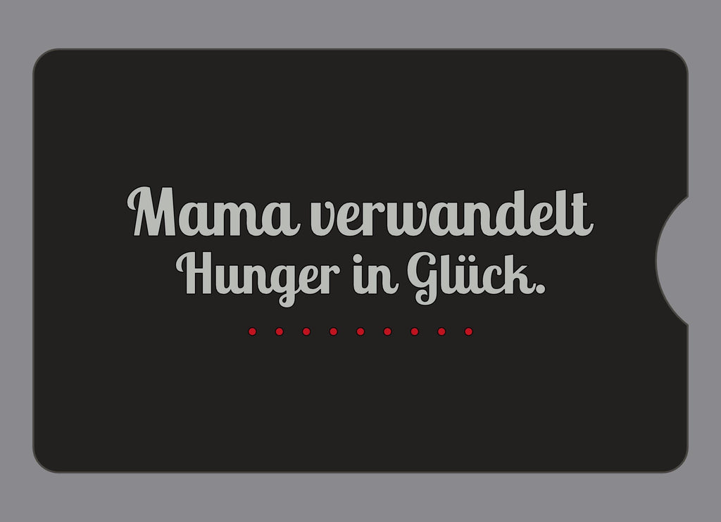 Display-Abdeckung passend für Thermomix TM6 – Mama verwandelt Hunger in Glück. | mehrfarbig, Wunschfarbe möglich