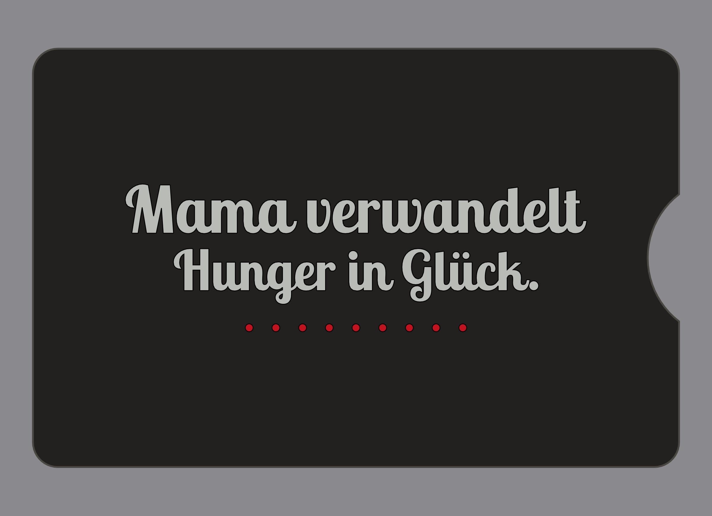 Display-Abdeckung passend für Thermomix TM6 – Mama verwandelt Hunger in Glück. | mehrfarbig, Wunschfarbe möglich