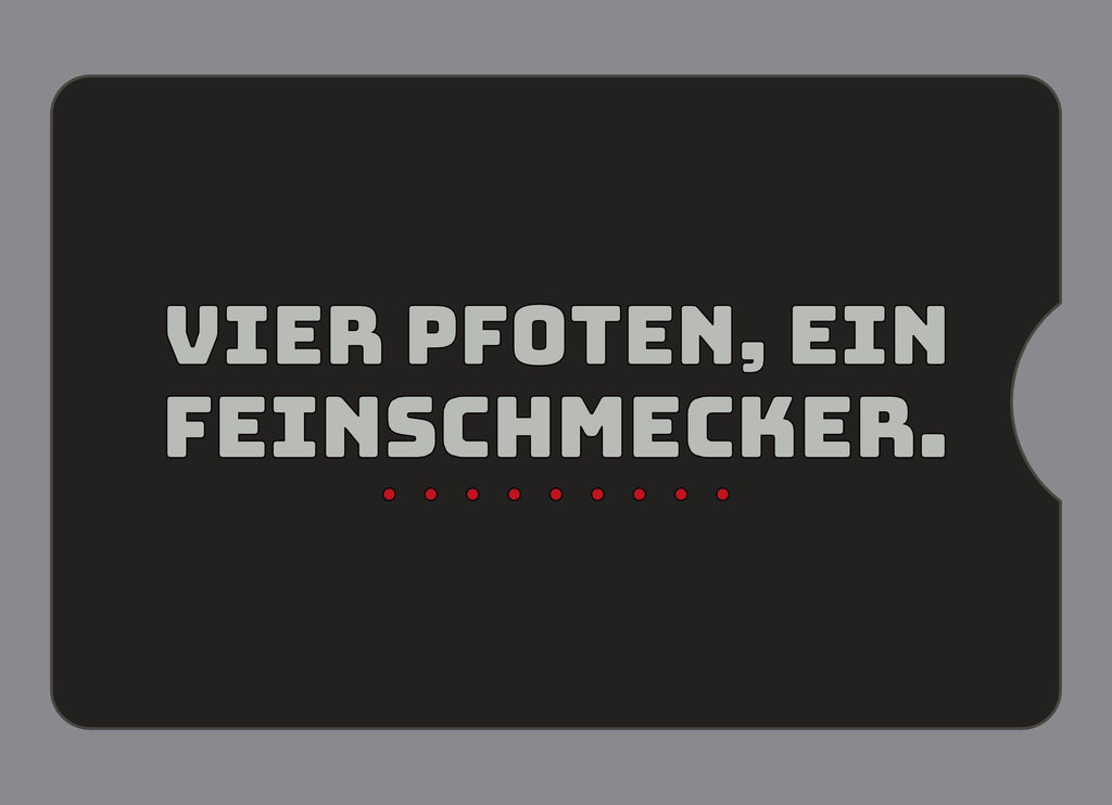 Display-Abdeckung passend für Thermomix TM6 – Vier Pfoten, ein Feinschmecker. | mehrfarbig, Wunschfarbe möglich