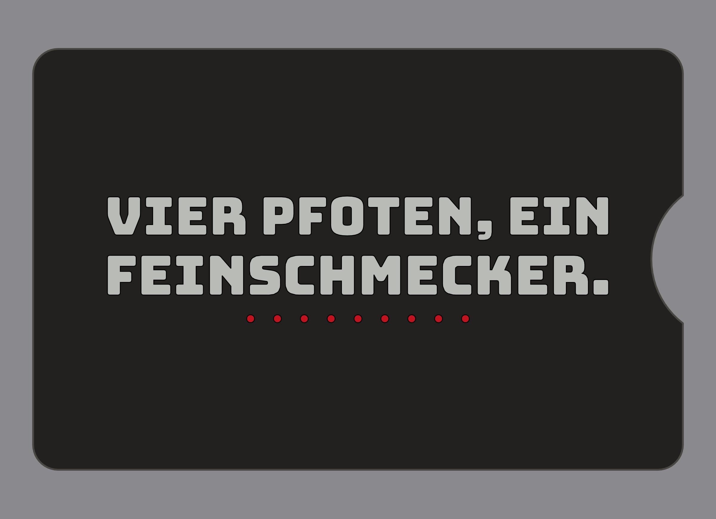 Display-Abdeckung passend für Thermomix TM6 – Vier Pfoten, ein Feinschmecker. | mehrfarbig, Wunschfarbe möglich