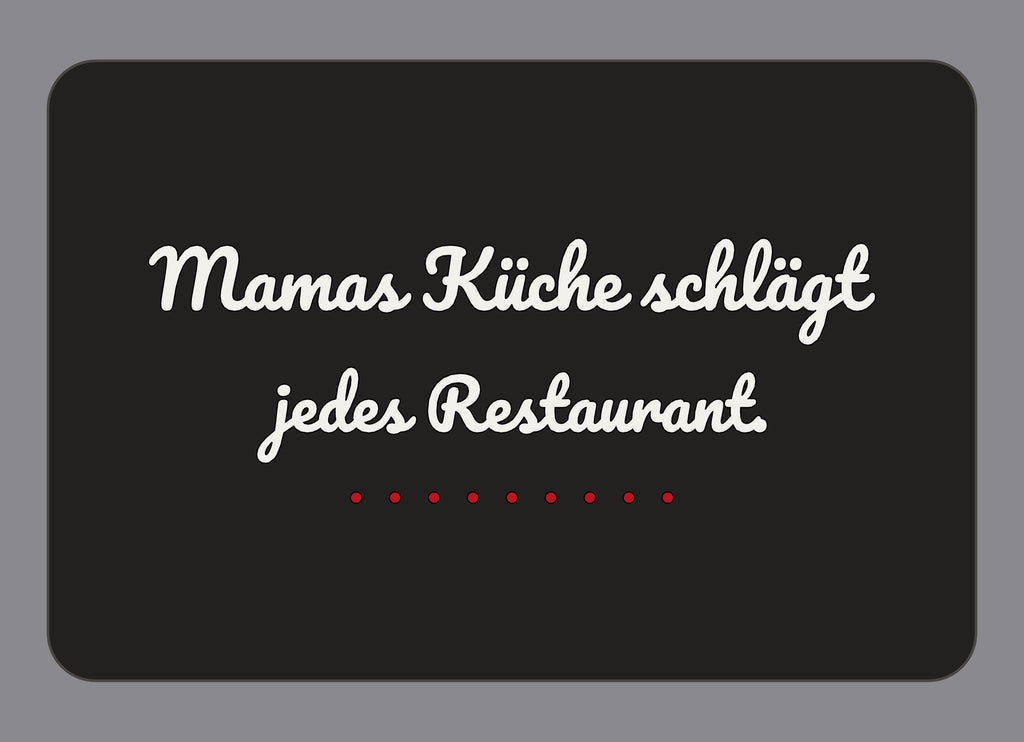 Display-Abdeckung passend für Thermomix TM7 – Mamas Küche schlägt jedes Restaurant. | mehrfarbig, Wunschfarbe möglich