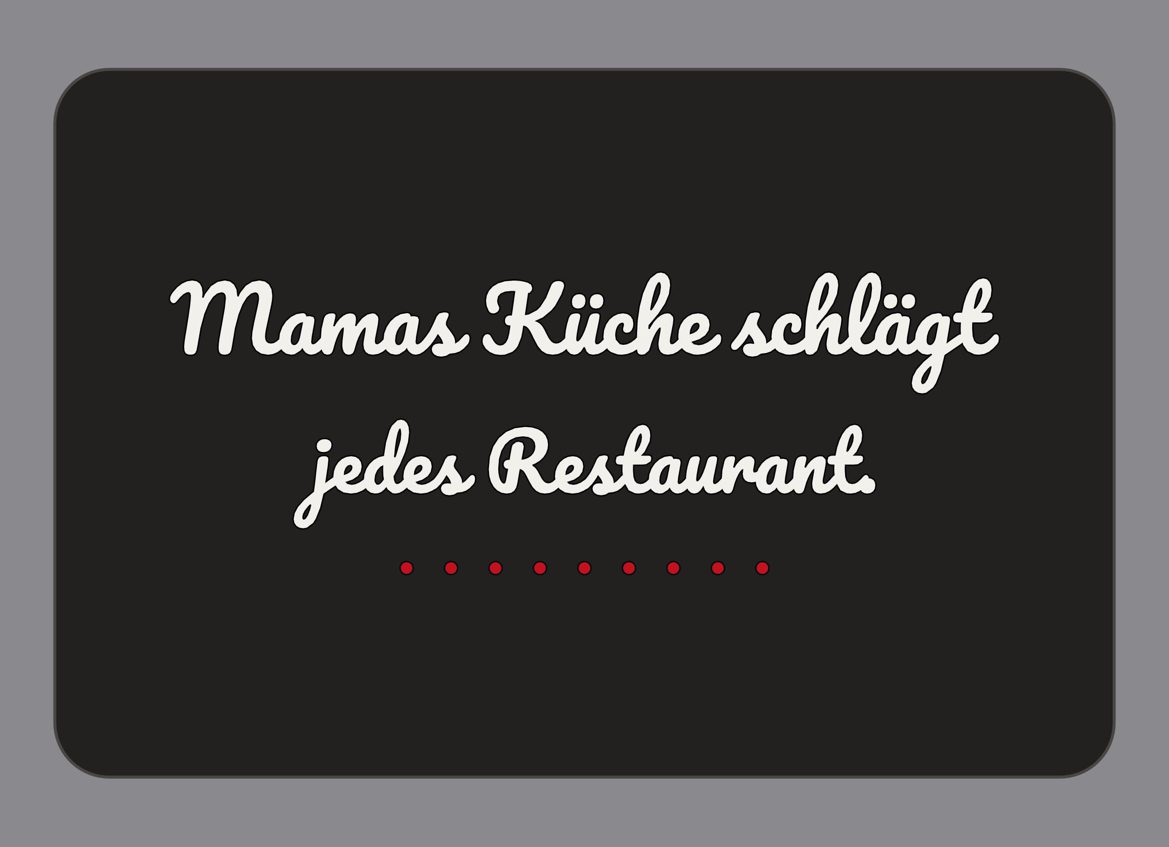 Display-Abdeckung passend für Thermomix TM7 – Mamas Küche schlägt jedes Restaurant. | mehrfarbig, Wunschfarbe möglich