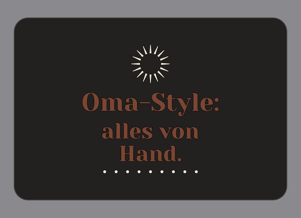 Display-Abdeckung passend für Thermomix TM7 – Oma-Style: alles von Hand. | mehrfarbig, Wunschfarbe möglich