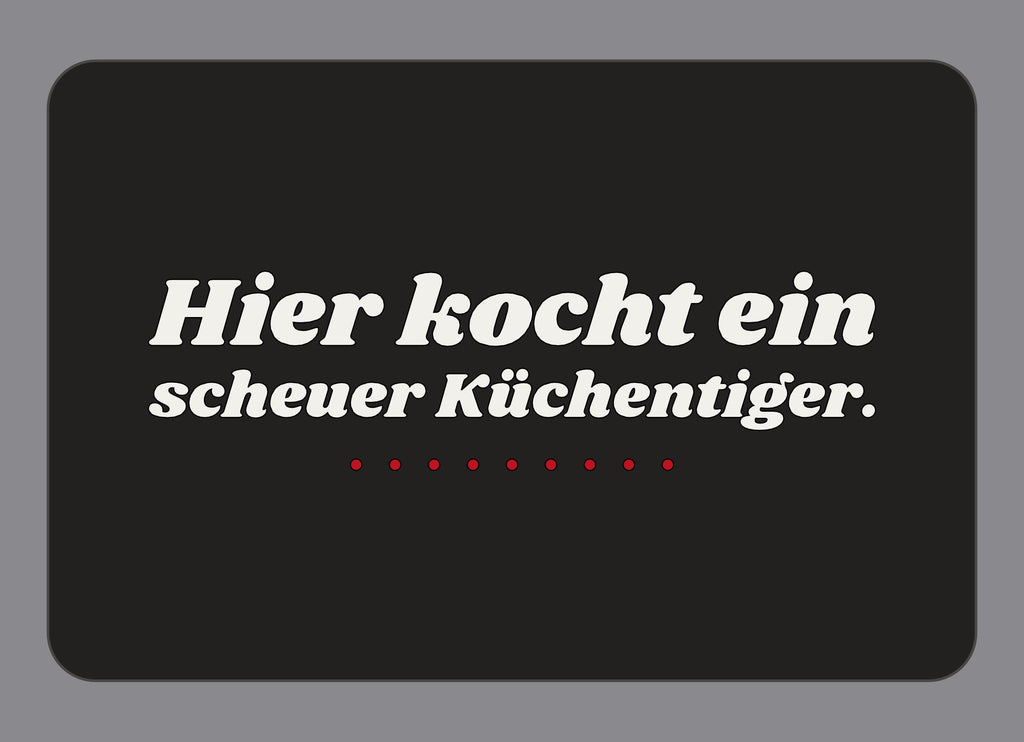 Display-Abdeckung passend für Thermomix TM7 – Hier kocht ein scheuer Küchentiger. | mehrfarbig, Wunschfarbe möglich
