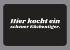 Display-Abdeckung passend für Thermomix TM7 – Hier kocht ein scheuer Küchentiger. | mehrfarbig, Wunschfarbe möglich