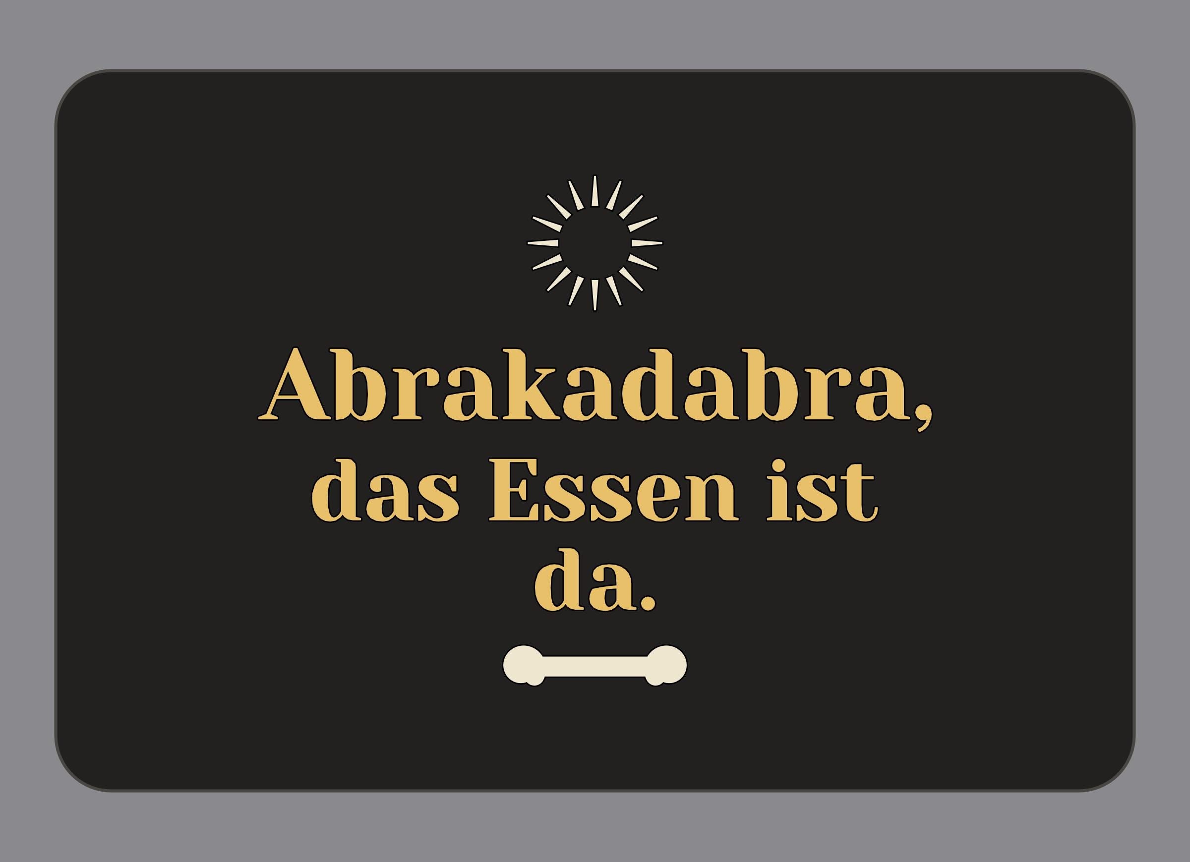 Display-Abdeckung passend für Thermomix TM7 – Abrakadabra, das Essen ist da. | mehrfarbig, Wunschfarbe möglich