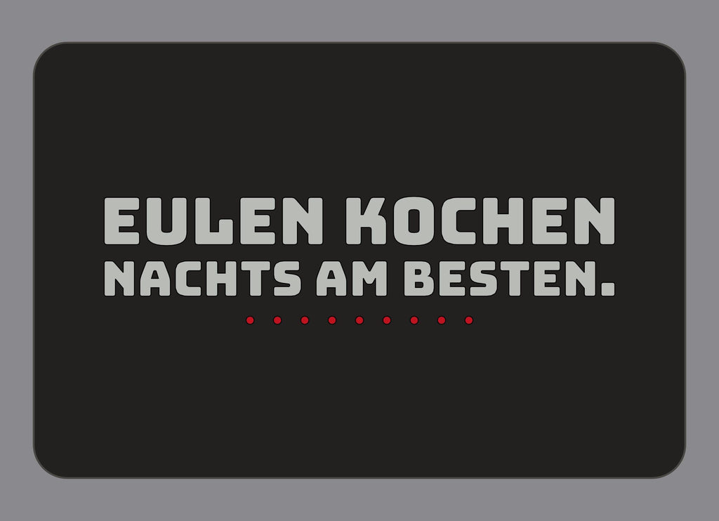 Display-Abdeckung passend für Thermomix TM7 – Eulen kochen nachts am besten. | mehrfarbig, Wunschfarbe möglich