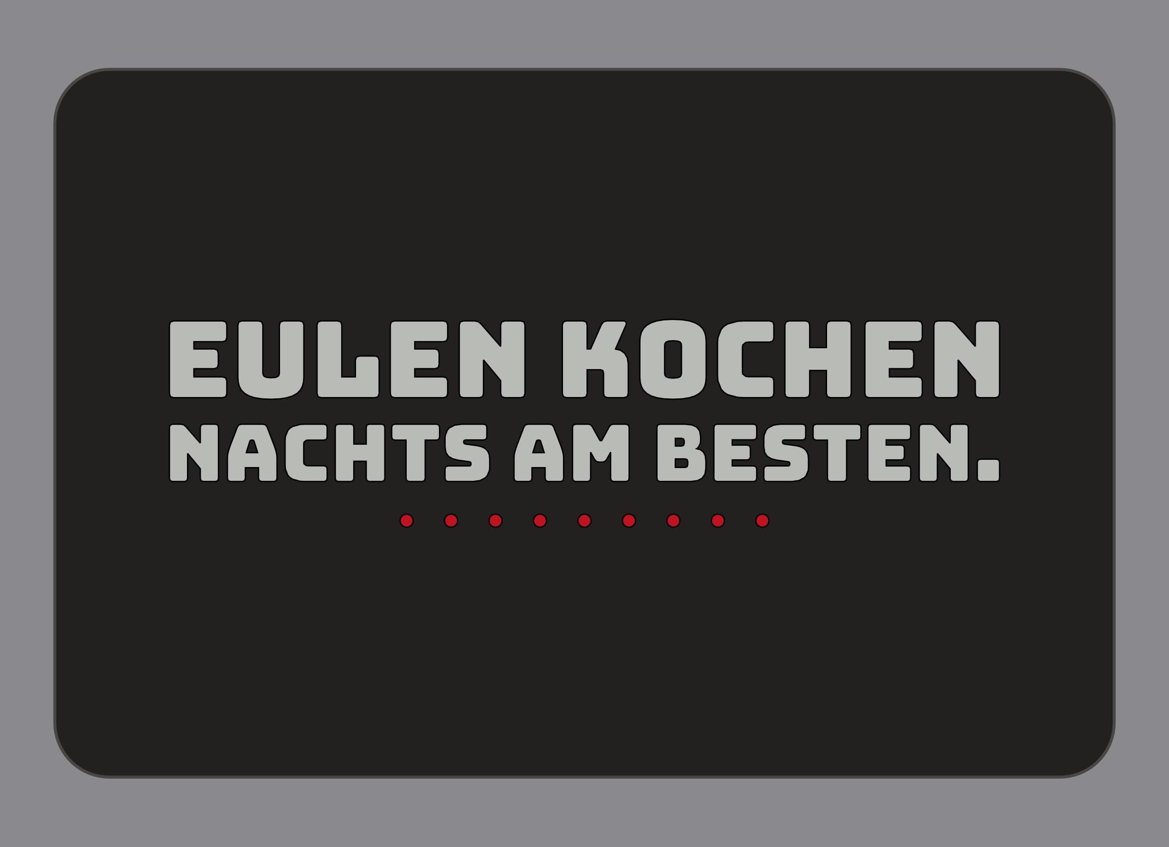Display-Abdeckung passend für Thermomix TM7 – Eulen kochen nachts am besten. | mehrfarbig, Wunschfarbe möglich