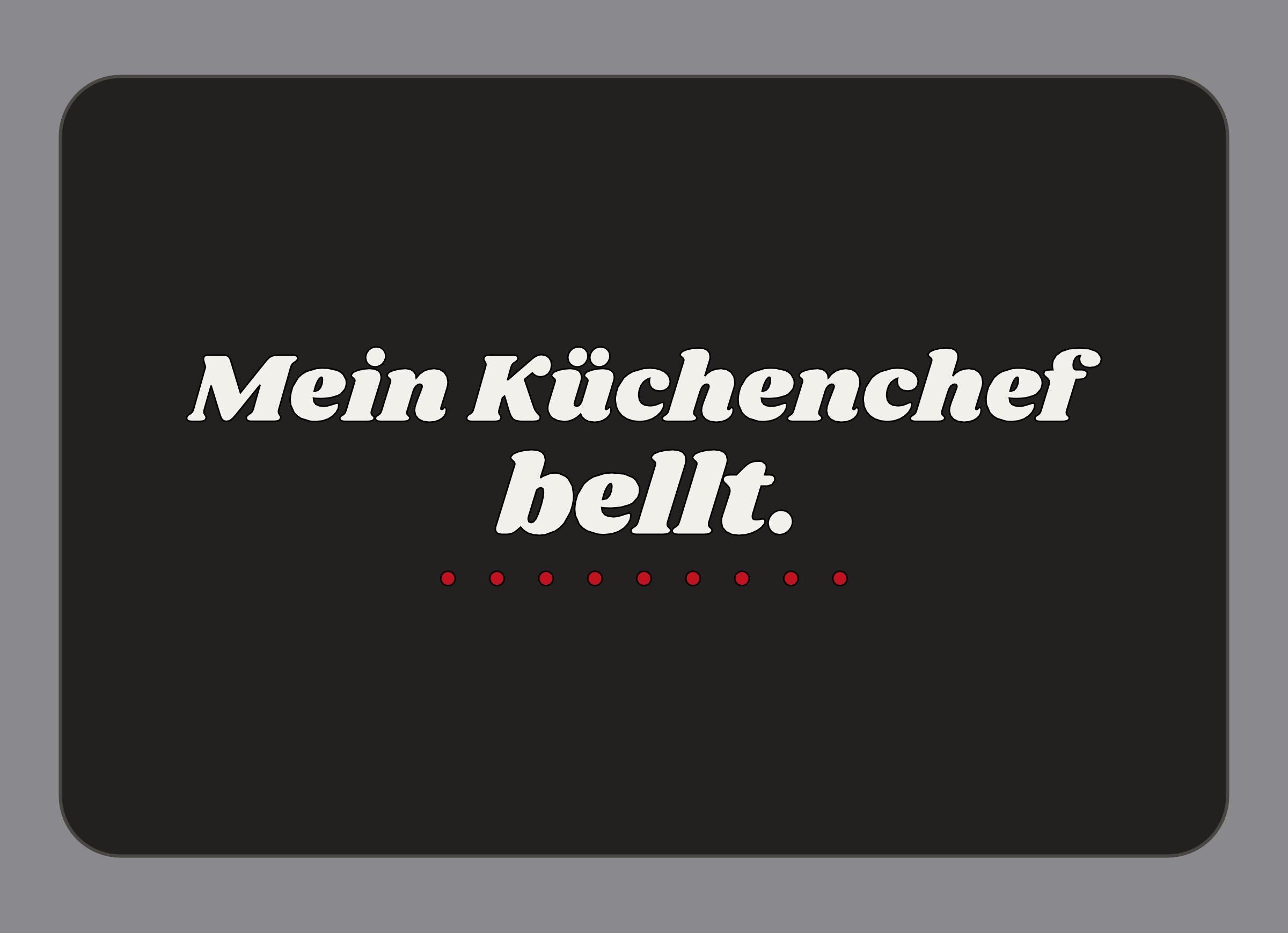 Display-Abdeckung passend für Thermomix TM7 – Mein Küchenchef bellt. | mehrfarbig, Wunschfarbe möglich
