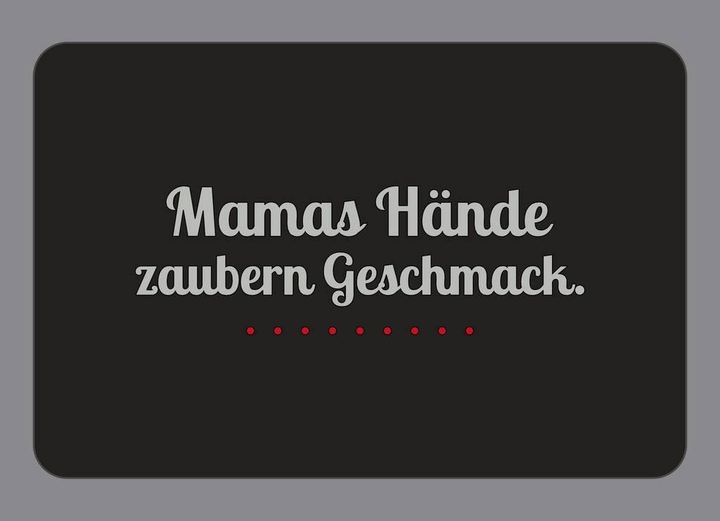 Display-Abdeckung passend für Thermomix TM7 – Mamas Hände zaubern Geschmack. | mehrfarbig, Wunschfarbe möglich
