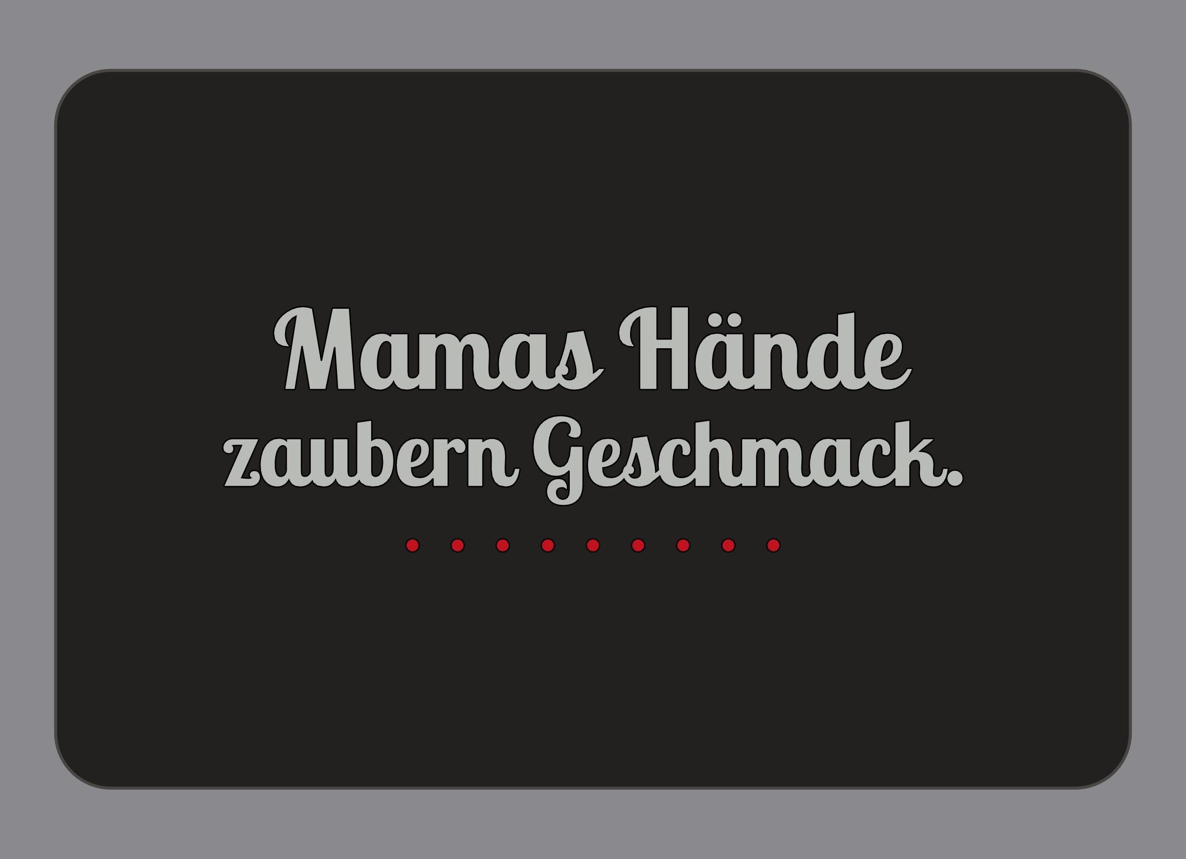 Display-Abdeckung passend für Thermomix TM7 – Mamas Hände zaubern Geschmack. | mehrfarbig, Wunschfarbe möglich