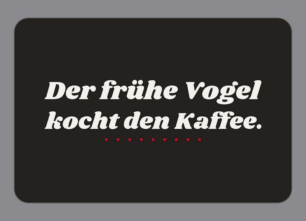 Display-Abdeckung passend für Thermomix TM7 – Der frühe Vogel kocht den Kaffee. | mehrfarbig, Wunschfarbe möglich