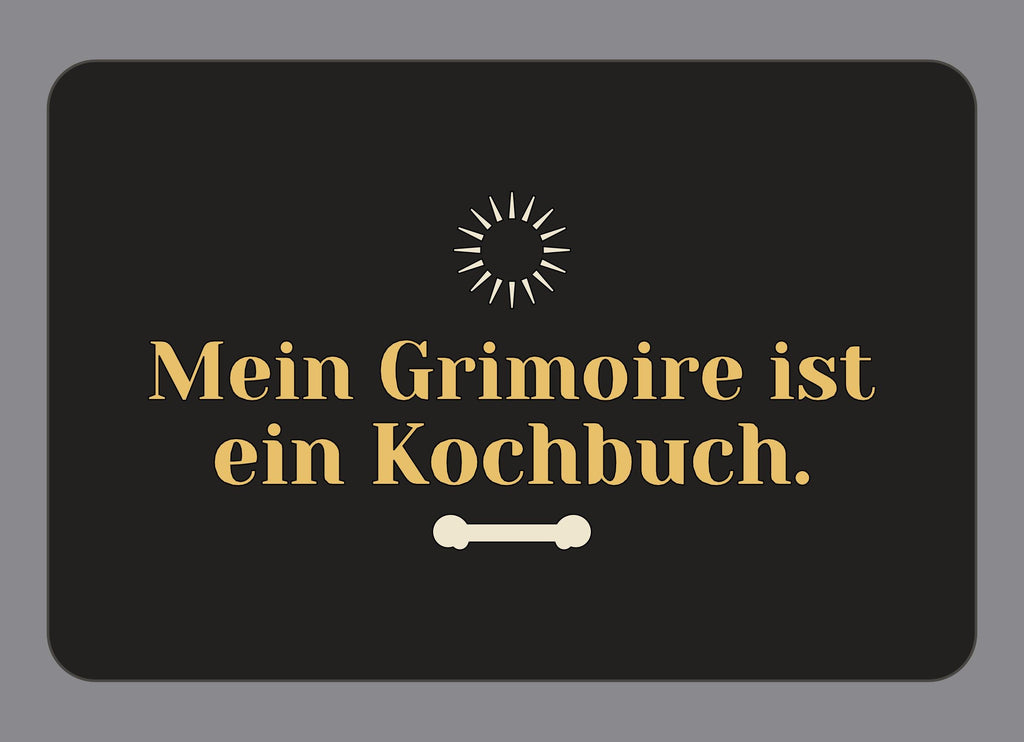 Display-Abdeckung passend für Thermomix TM7 – Mein Grimoire ist ein Kochbuch. | mehrfarbig, Wunschfarbe möglich
