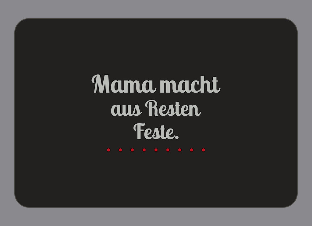 Display-Abdeckung passend für Thermomix TM7 – Mama macht aus Resten Feste. | mehrfarbig, Wunschfarbe möglich