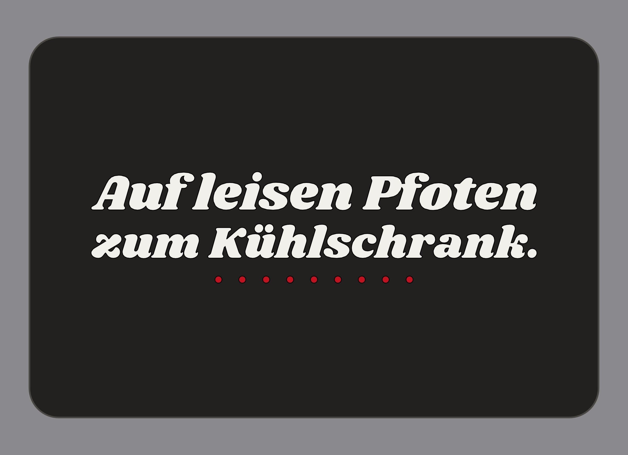 Display-Abdeckung passend für Thermomix TM7 – Auf leisen Pfoten zum Kühlschrank. | mehrfarbig, Wunschfarbe möglich