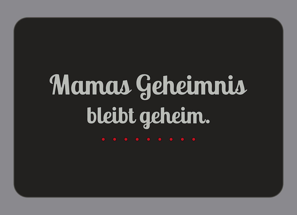 Display-Abdeckung passend für Thermomix TM7 – Mamas Geheimnis bleibt geheim. | mehrfarbig, Wunschfarbe möglich