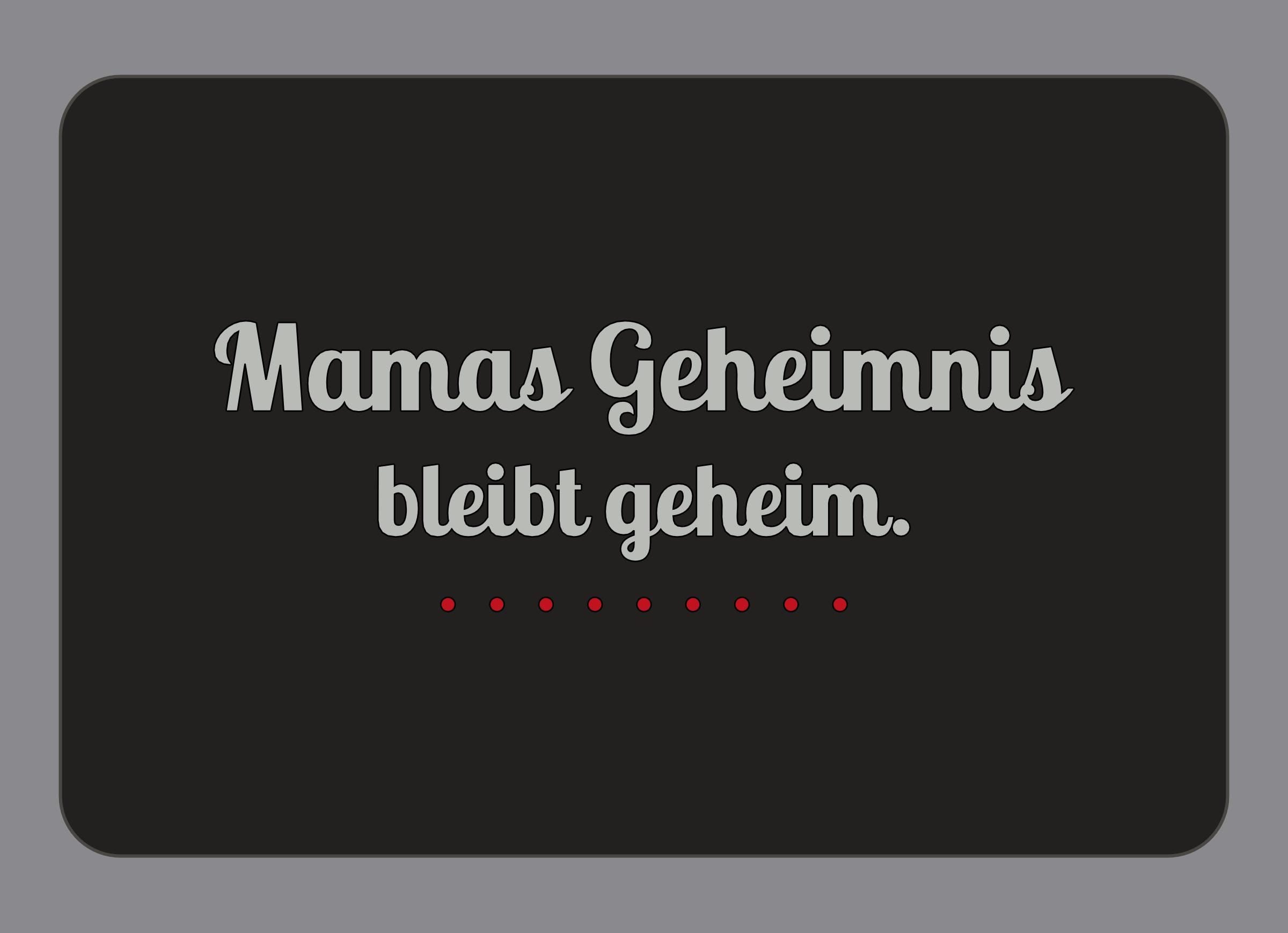 Display-Abdeckung passend für Thermomix TM7 – Mamas Geheimnis bleibt geheim. | mehrfarbig, Wunschfarbe möglich